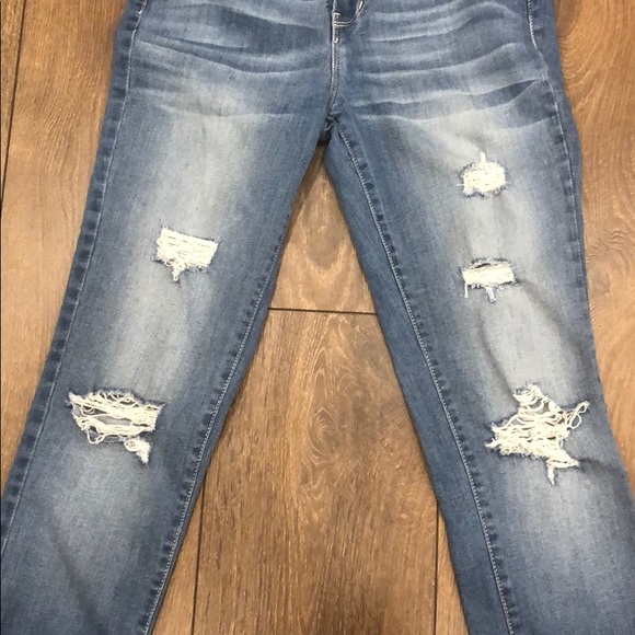 KanCan Distressed Jeans w/ Lace Detail Size US 27 - Picture 5 of 8